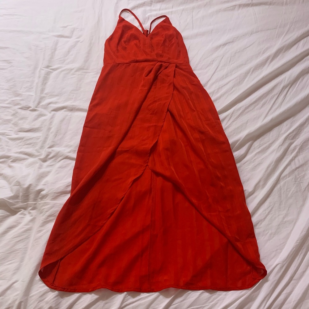 Red cocktail dress